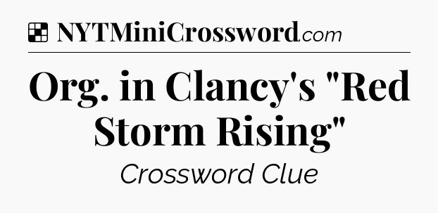 Solution: Org. in Clancy's 