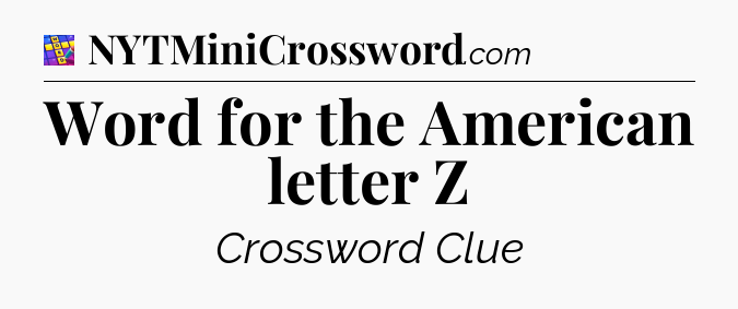 Word for the American letter Z Codycross
