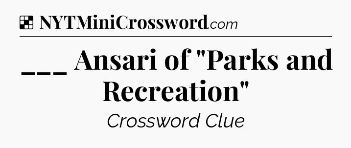 Solution: ___ Ansari of 