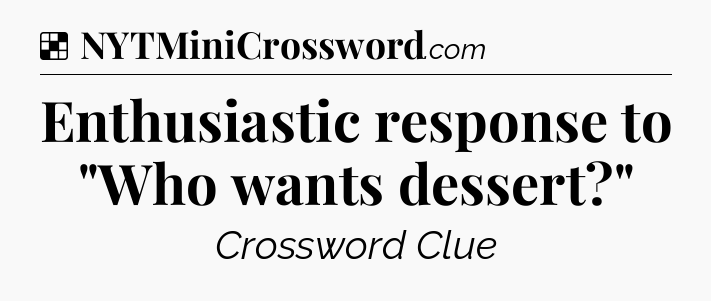 Solution: Enthusiastic response to 