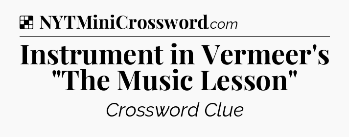 Solution: Instrument in Vermeer's 
