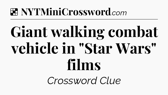 Solution: Giant walking combat vehicle in 