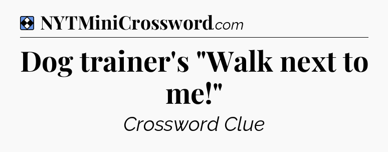 Solution: Dog trainer's 