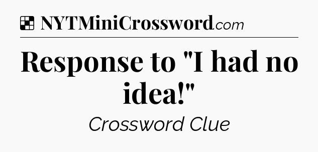 Solution: Response to 