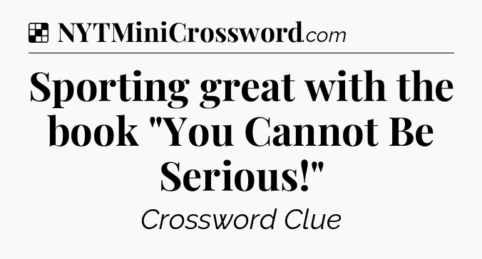 Solution: Sporting great with the book 