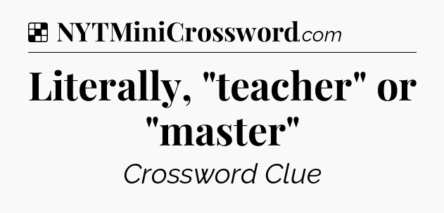 Solution: Literally, 