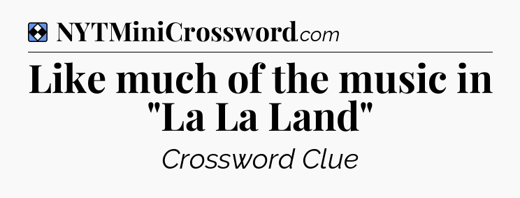 Solution: Like much of the music in 