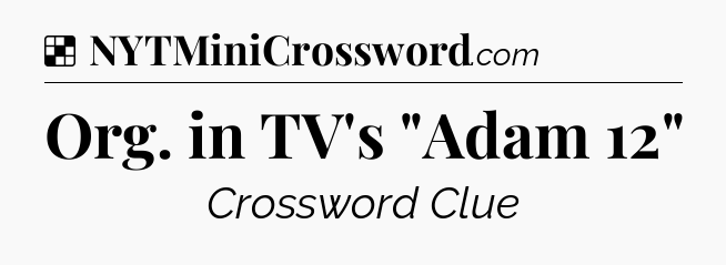 Solution: Org. in TV's 