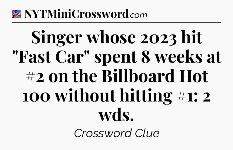 Singer whose 2023 hit 