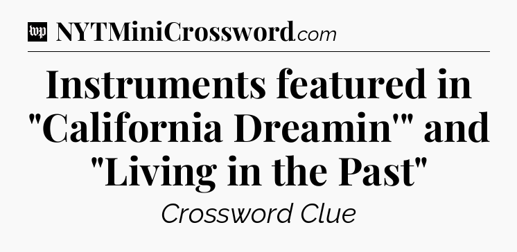 Instruments featured in 