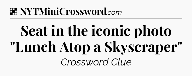 Solution: Seat in the iconic photo 