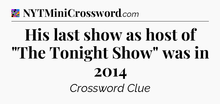 His last show as host of 