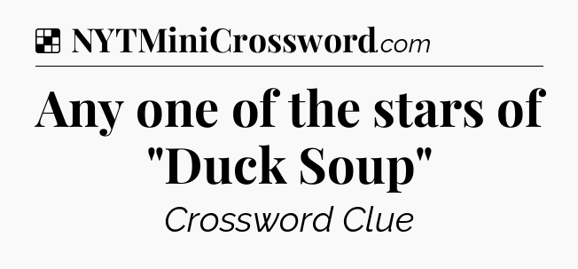 Solution: Any one of the stars of 