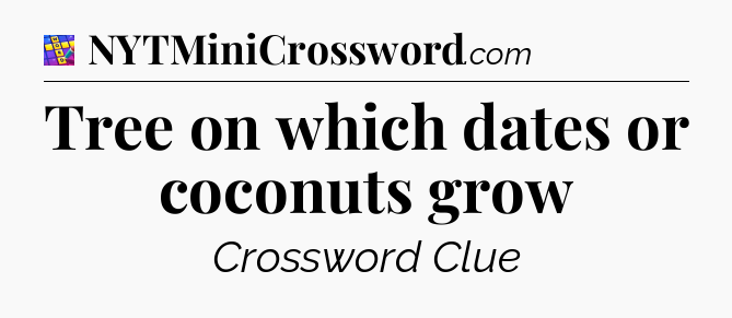 Tree on which dates or coconuts grow Codycross