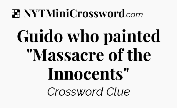 Solution: Guido who painted 