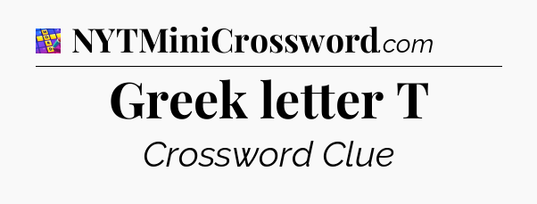 Greek letter T Codycross