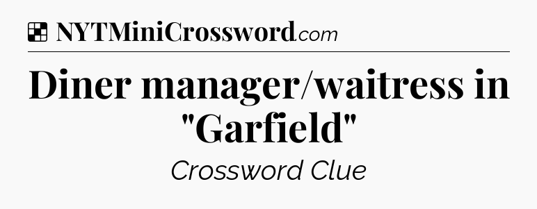Solution: Diner manager/waitress in 