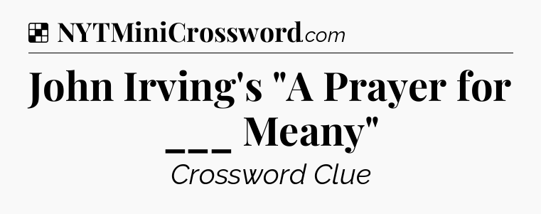 Solution: John Irving's 