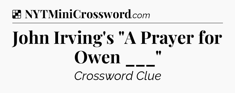 Solution: John Irving's 