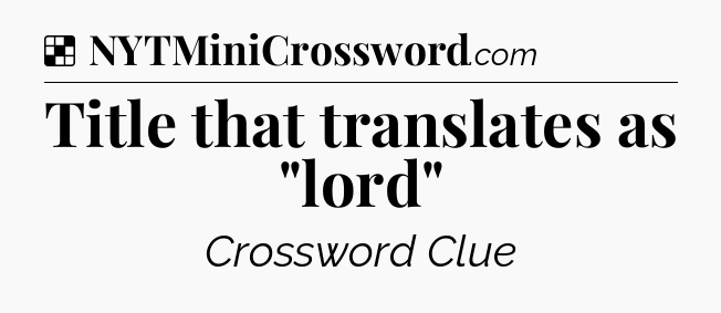 Solution: Title that translates as 