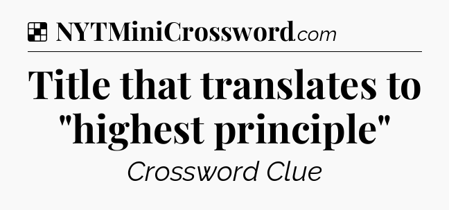 Solution: Title that translates to 