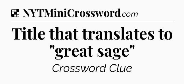 Solution: Title that translates to 