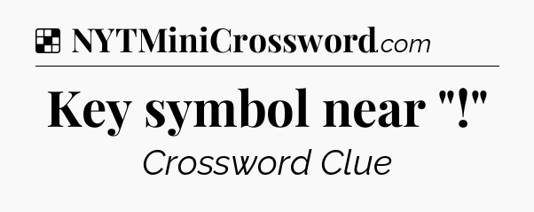 Solution: Key symbol near 