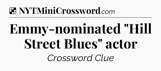 Solution: Emmy-nominated 