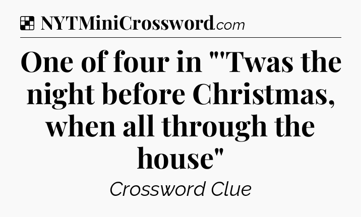 Solution: One of four in 