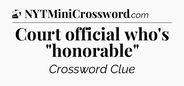 Court official who's 