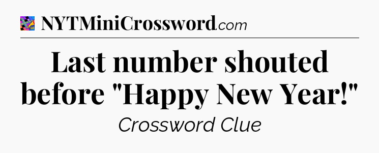 Last number shouted before 