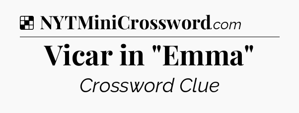 Solution: Vicar in 