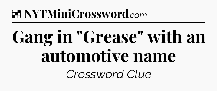 Solution: Gang in 