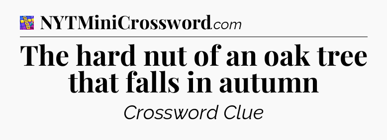 The hard nut of an oak tree that falls in autumn Codycross