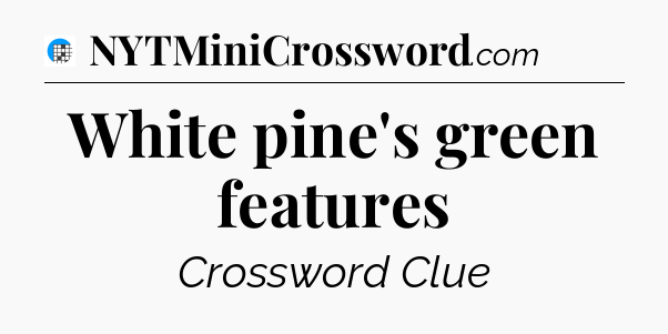 White pine's green features Crossword Clue