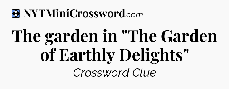 Solution: The garden in 