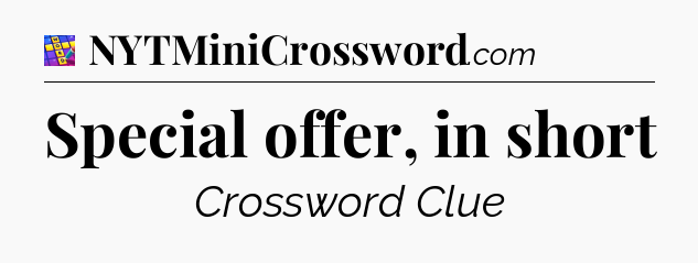 Special offer, in short Codycross