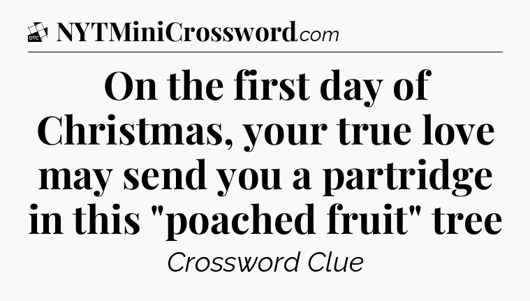 On the first day of Christmas, your true love may send you a partridge in this 