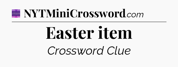 Easter item - Thomas Joseph Crossword