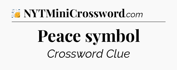 Peace symbol - 7 Little Words