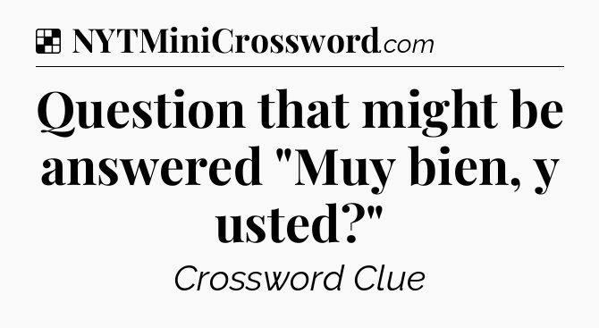 Solution: Question that might be answered 