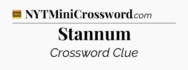 Stannum - Eugene Sheffer Crossword