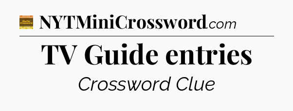 TV Guide entries - Eugene Sheffer Crossword