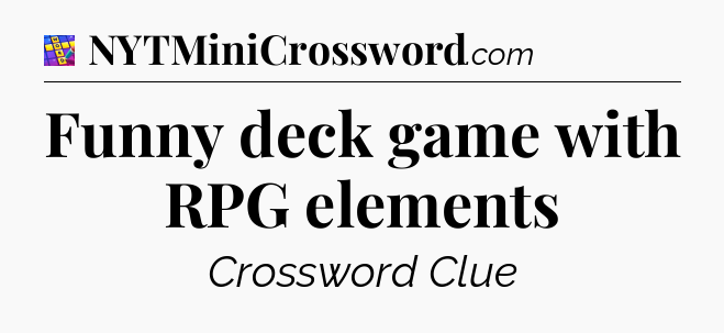 Funny deck game with RPG elements Codycross