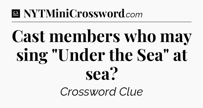 Cast members who may sing 