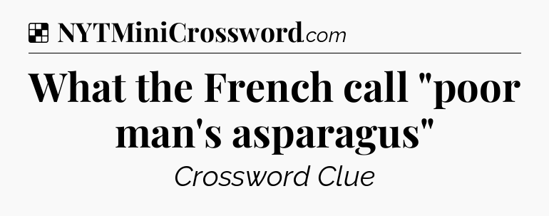 Solution: What the French call 