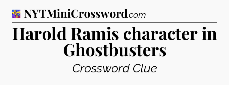 Harold Ramis character in Ghostbusters Codycross
