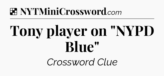 Solution: Tony player on 