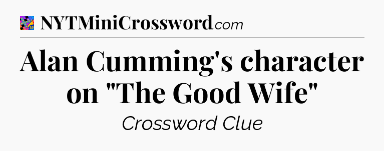 Alan Cumming's character on 