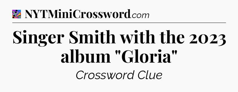 Singer Smith with the 2023 album 